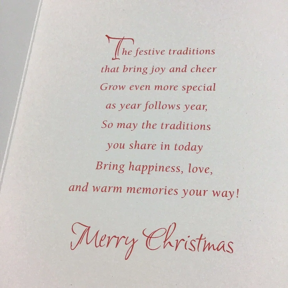 American Greetings Christmas Cards Lot Of 12 In 3 Glittery Styles W/Envelopes